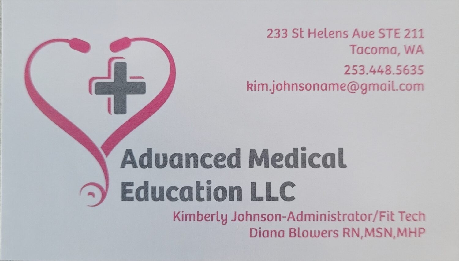 Advanced Medical Card Front