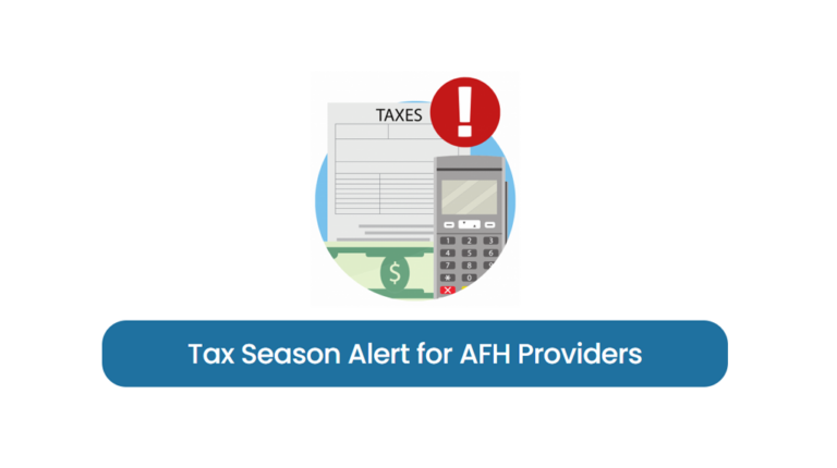 Tax Season Alert for AFH Providers