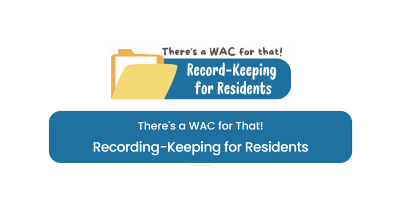 Record-Keeping for Residents