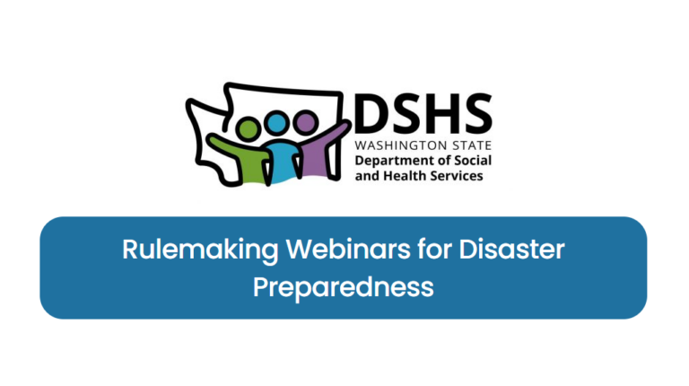 Rulemaking Webinars for Disaster Preparedness