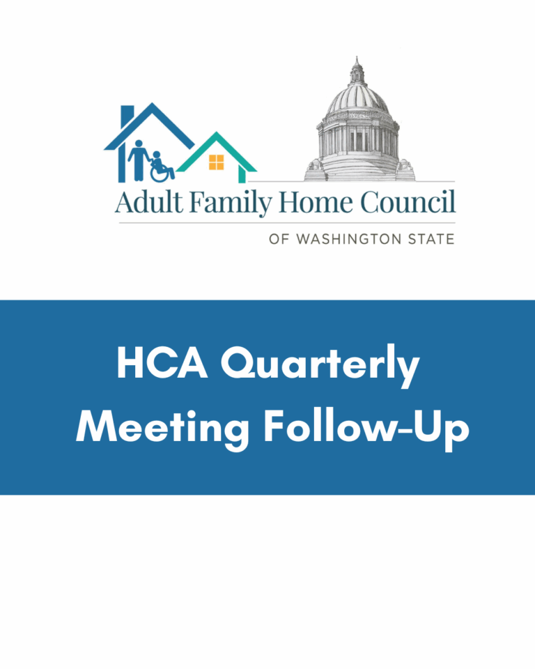 HCA Quarterly Meeting Follow-Up